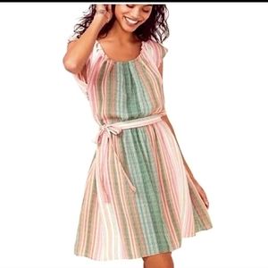 Lauren Conrad Seychelles Multicolor Stripe Dress Women's Size XL